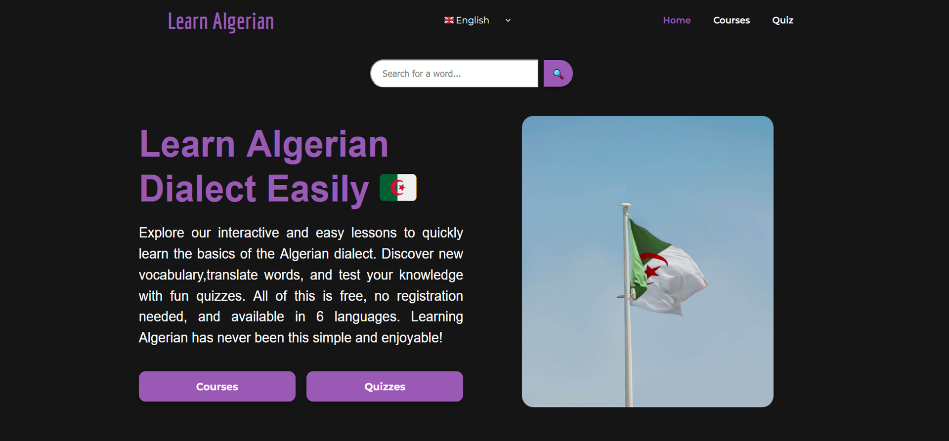 Application d’apprentissage du dialecte algérien
